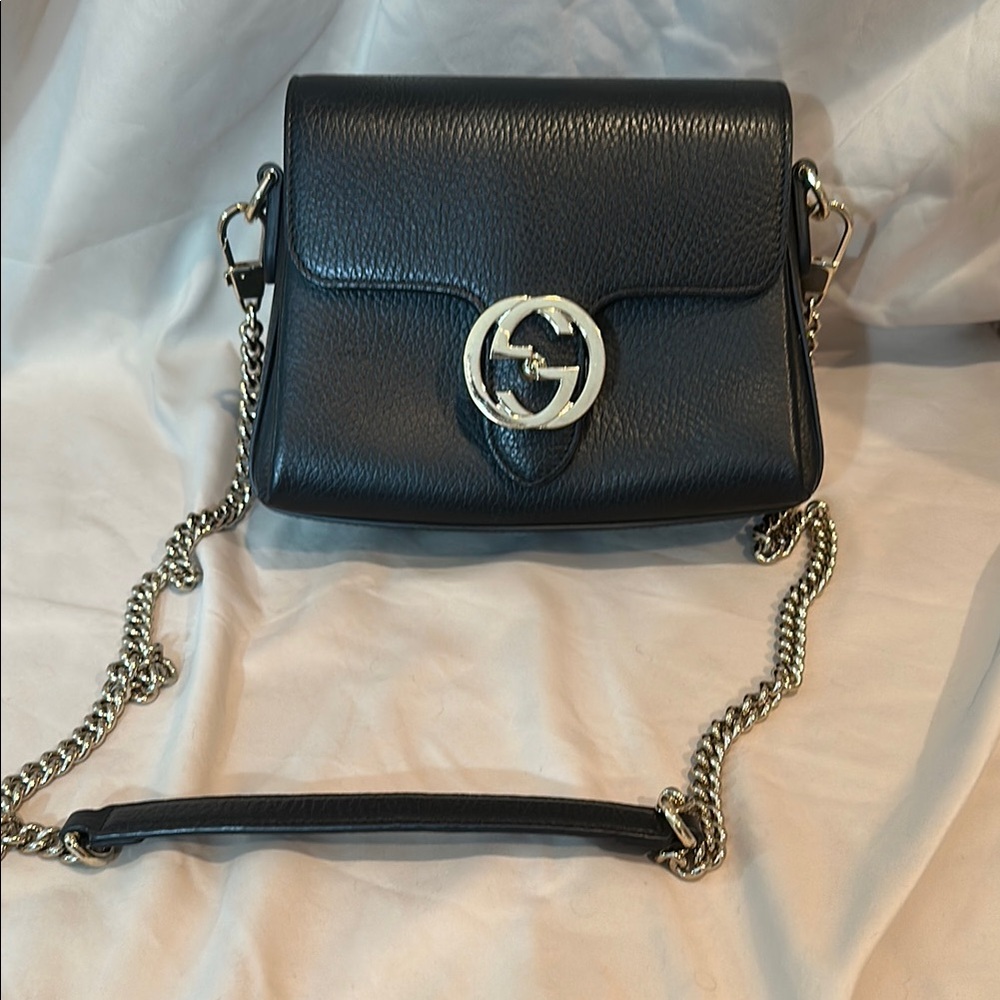 Gucci Black Leather Crossbody Bag